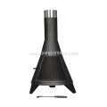 Middle Sized Rocket Black Steel Burning Fire Pit